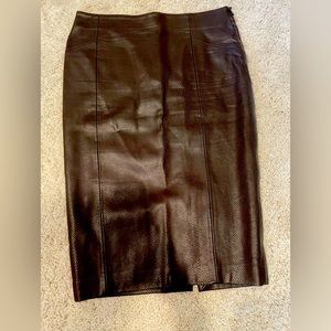 Zara faux snakeskin pencil skirt size M Brown